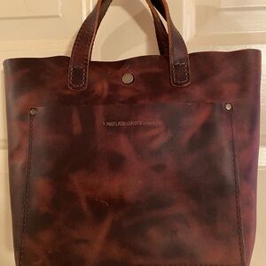 NWOT 🦄 Portland Leather Goods Classic Mini Lava Crossbody Tote
